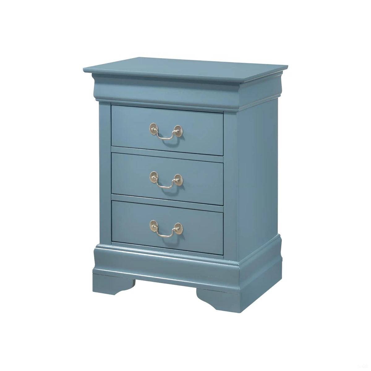 Louis Phillipe Nightstand | Traditional Wood Design | English Dovetailed Drawers | Metal Center Guides