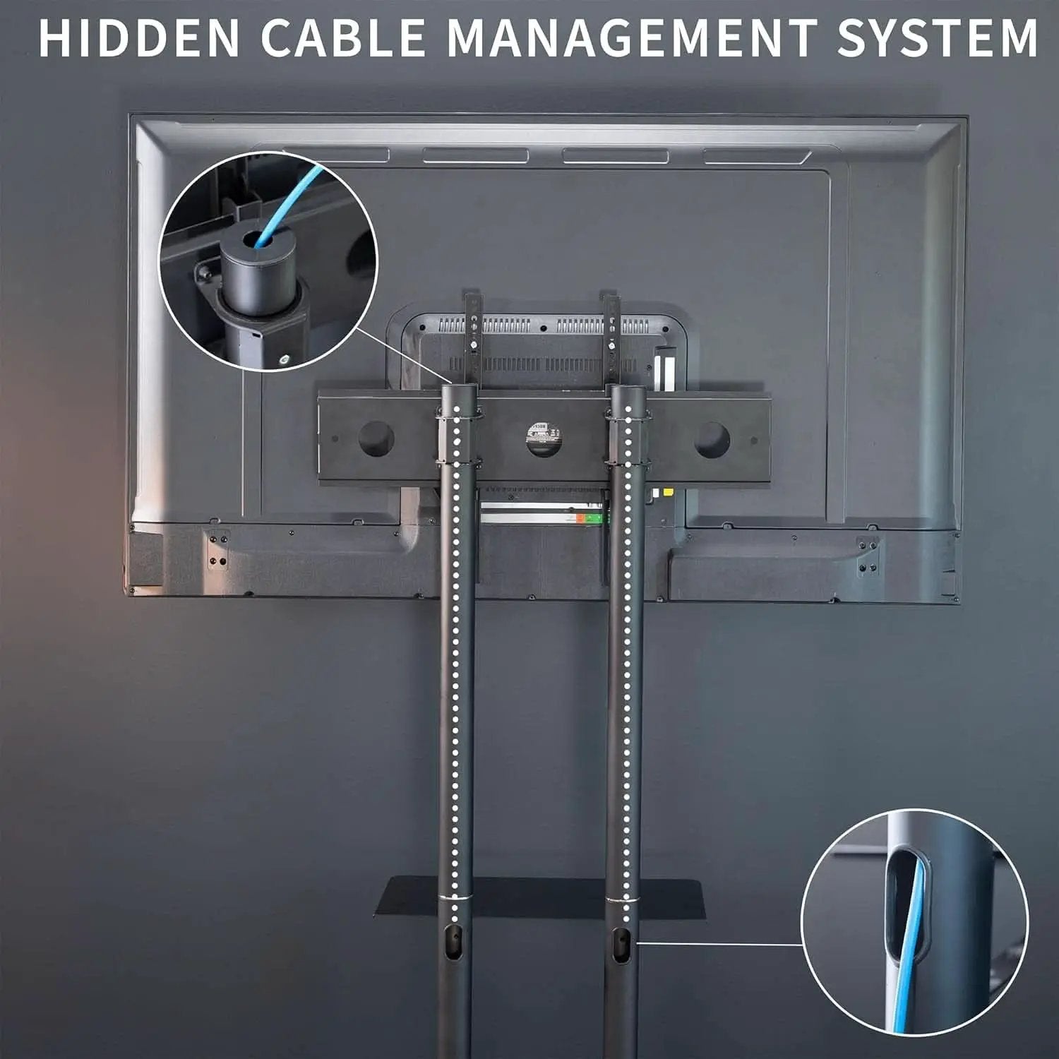 Mobile TV Cart 32 to 83 Inch Adjustable Height Tilt from PriceLows™