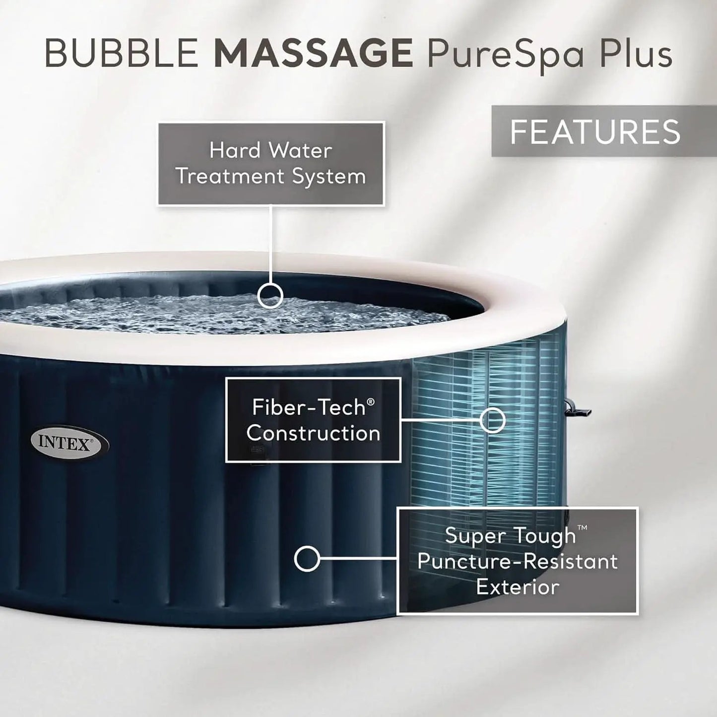 Purespa Bubble Massage Spa Set For Six With Contoured Headrests And Energy Efficient Spa Cover from PriceLows™