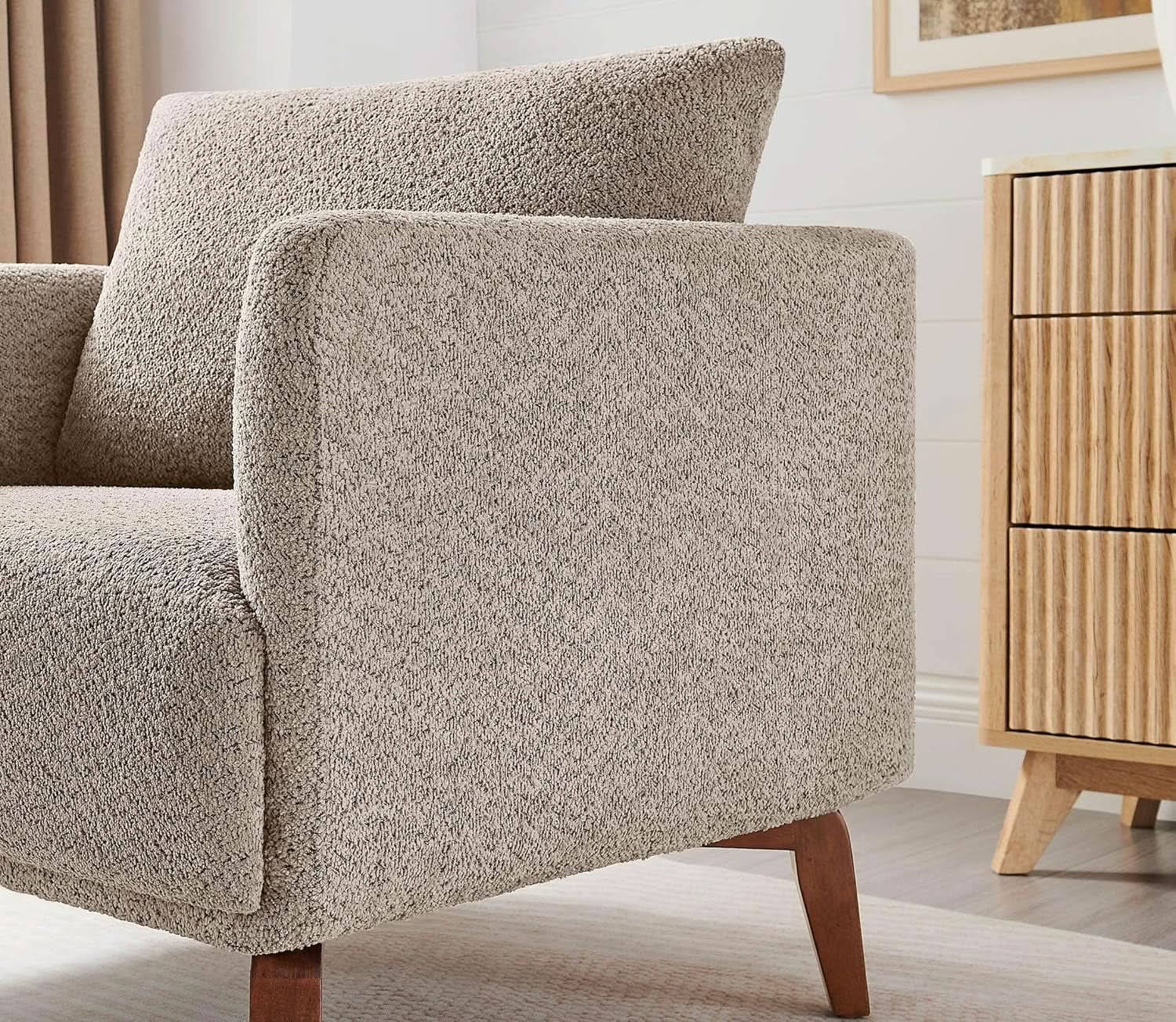 Oversized Camel Upholstered Accent Chair Living Room from PriceLows™
