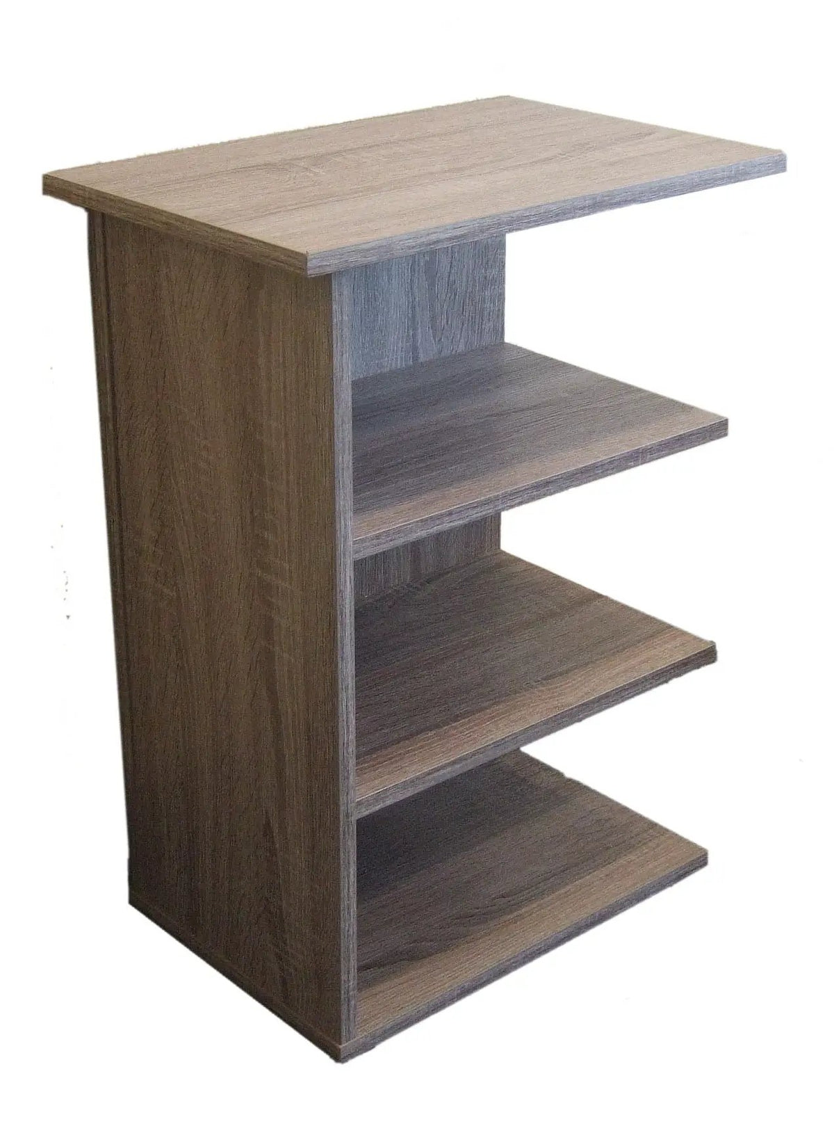 Chairside End Table With Magazine Rack | 24 Inch | Rustic Gray