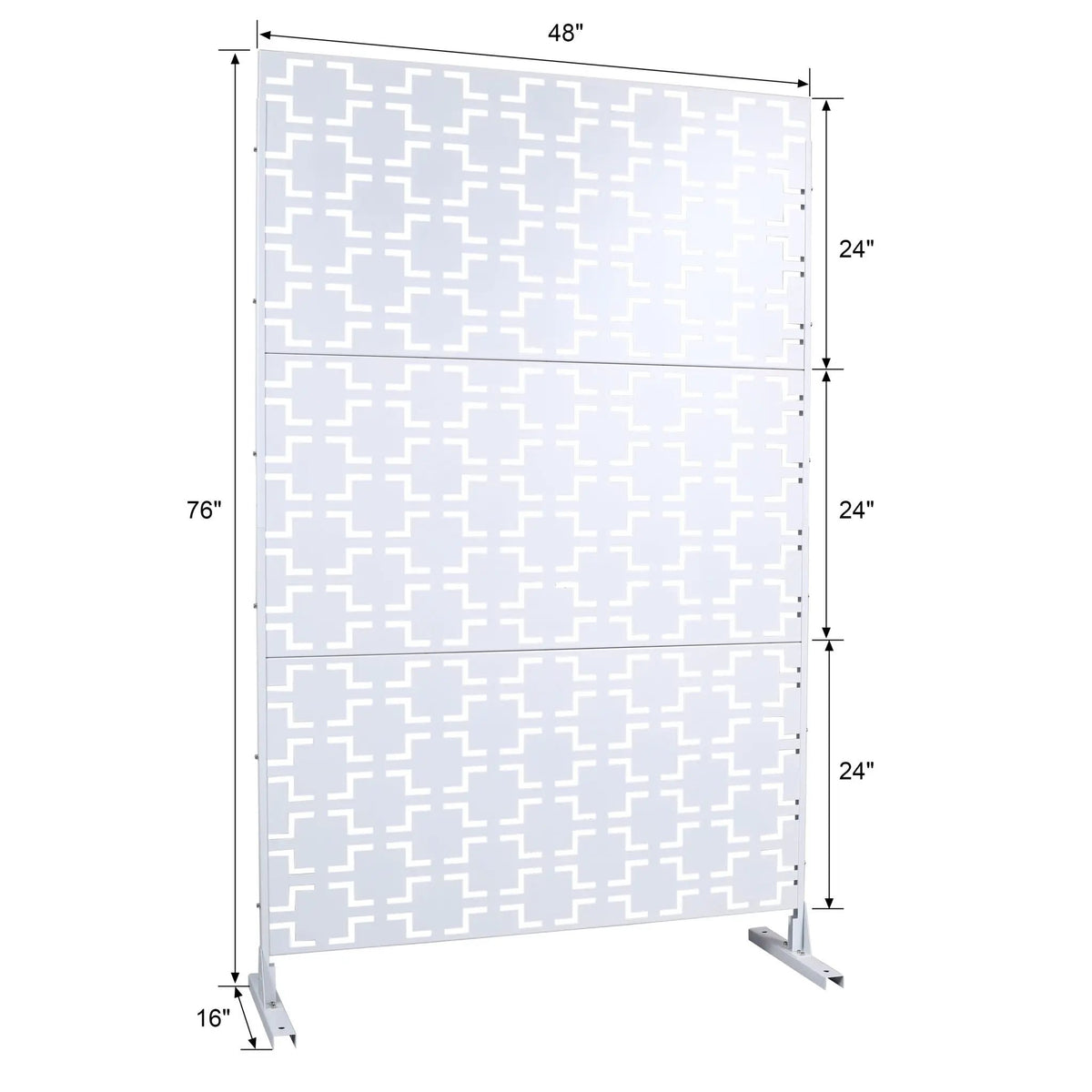 Metal Privacy Screen | Freestanding Divider | Rust Resistant