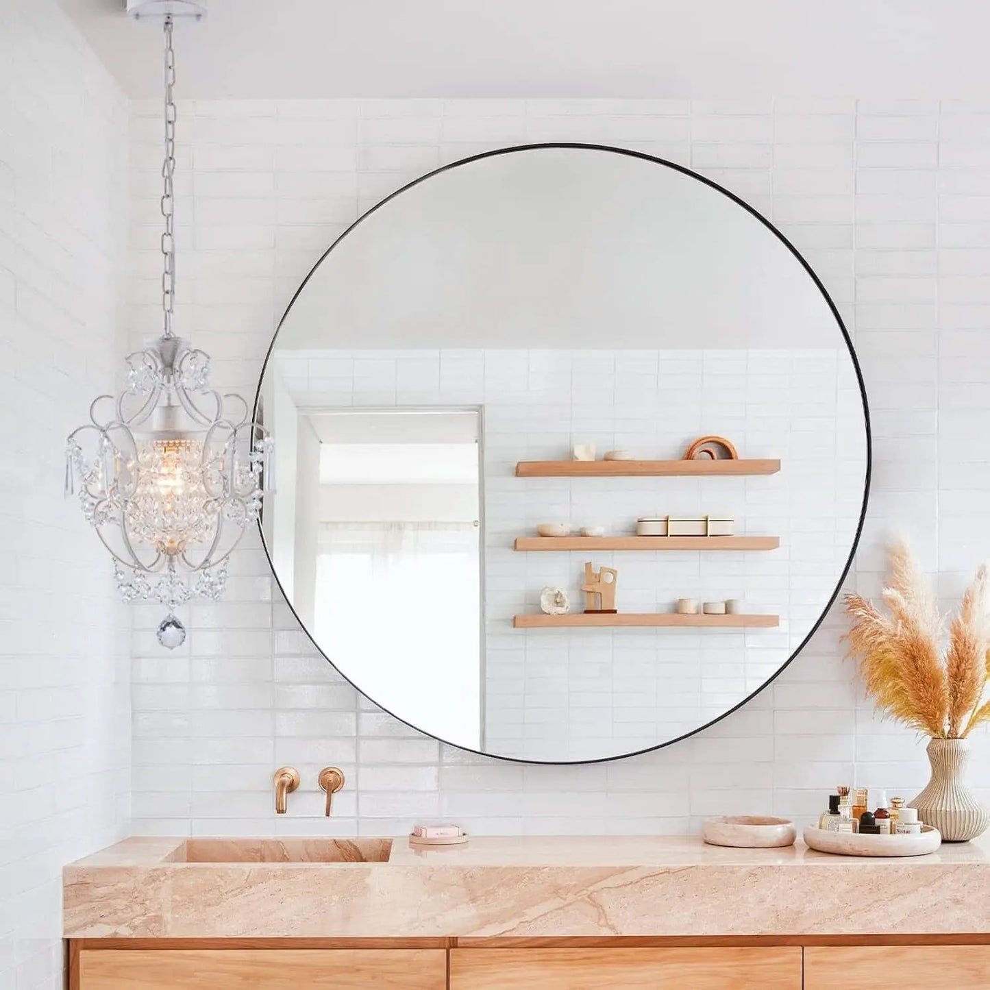 White Mini Crystal Chandelier Ceiling Light 1 Light Fixture from PriceLows™