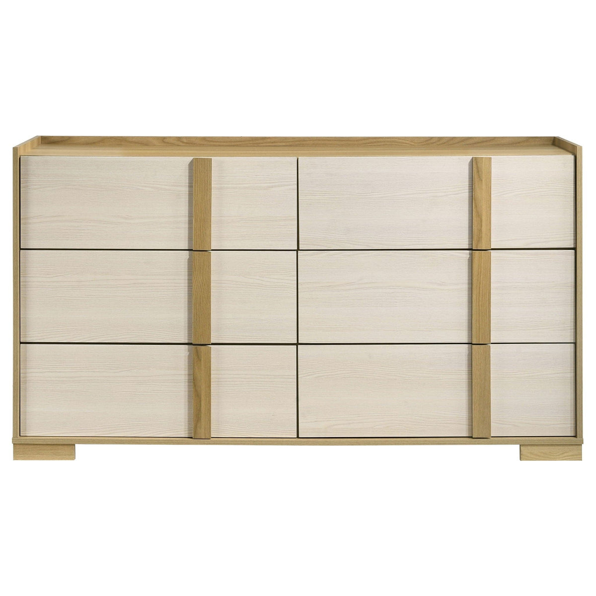 Hyland 6-drawer Dresser | 60.75 x 17.25 x 33.75 in | Engineered Wood & Metal | Natural