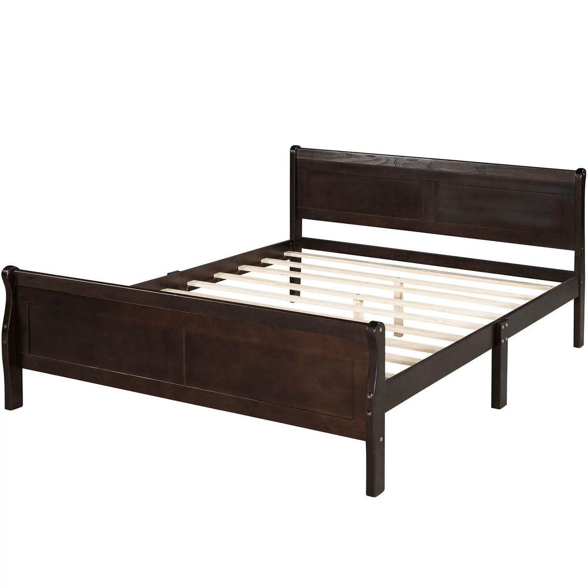 Wood Platform Bed Frame | Headboard Footboard | Wood Slat Support