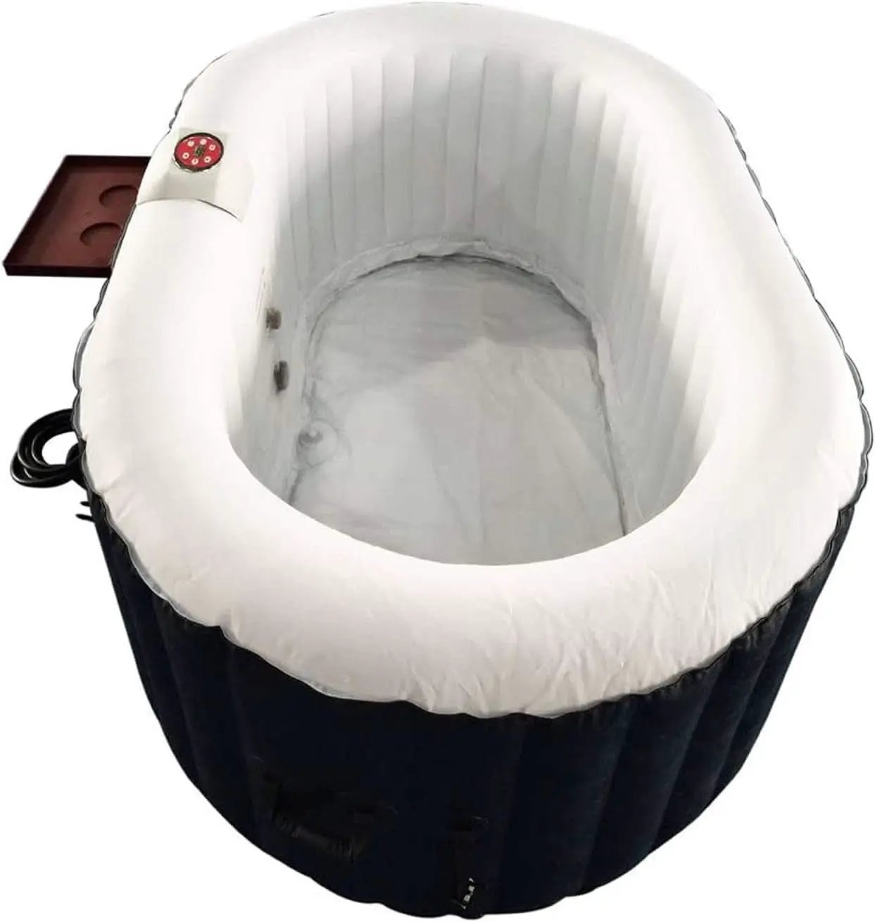 Black And White Inflatable Hot Tub 145 Gallon Jetted from PriceLows™
