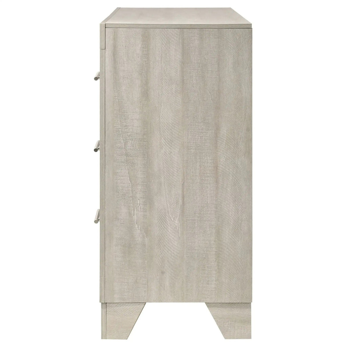 Trenton 6-drawer Bedroom Dresser Rustic | 58.25 x 16.25 x 33.75 in | Metal & Veneer | Cream