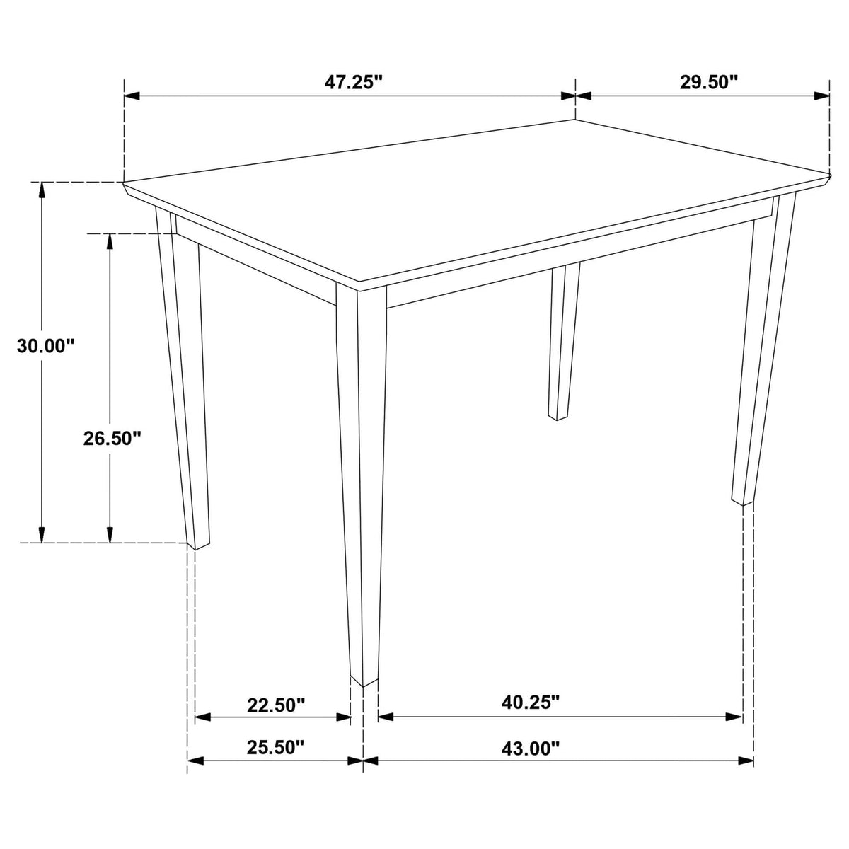 Gomez 5-piece Rectangular Dining Table Set | 5-Piece Set | Rubberwood & Engineered Wood | Cappuccino