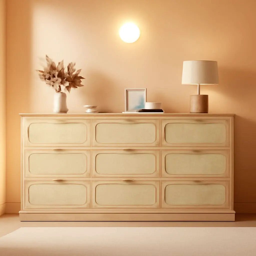 60 Inch SolidOak BohoInspired Dresser With Drawers from PriceLows™