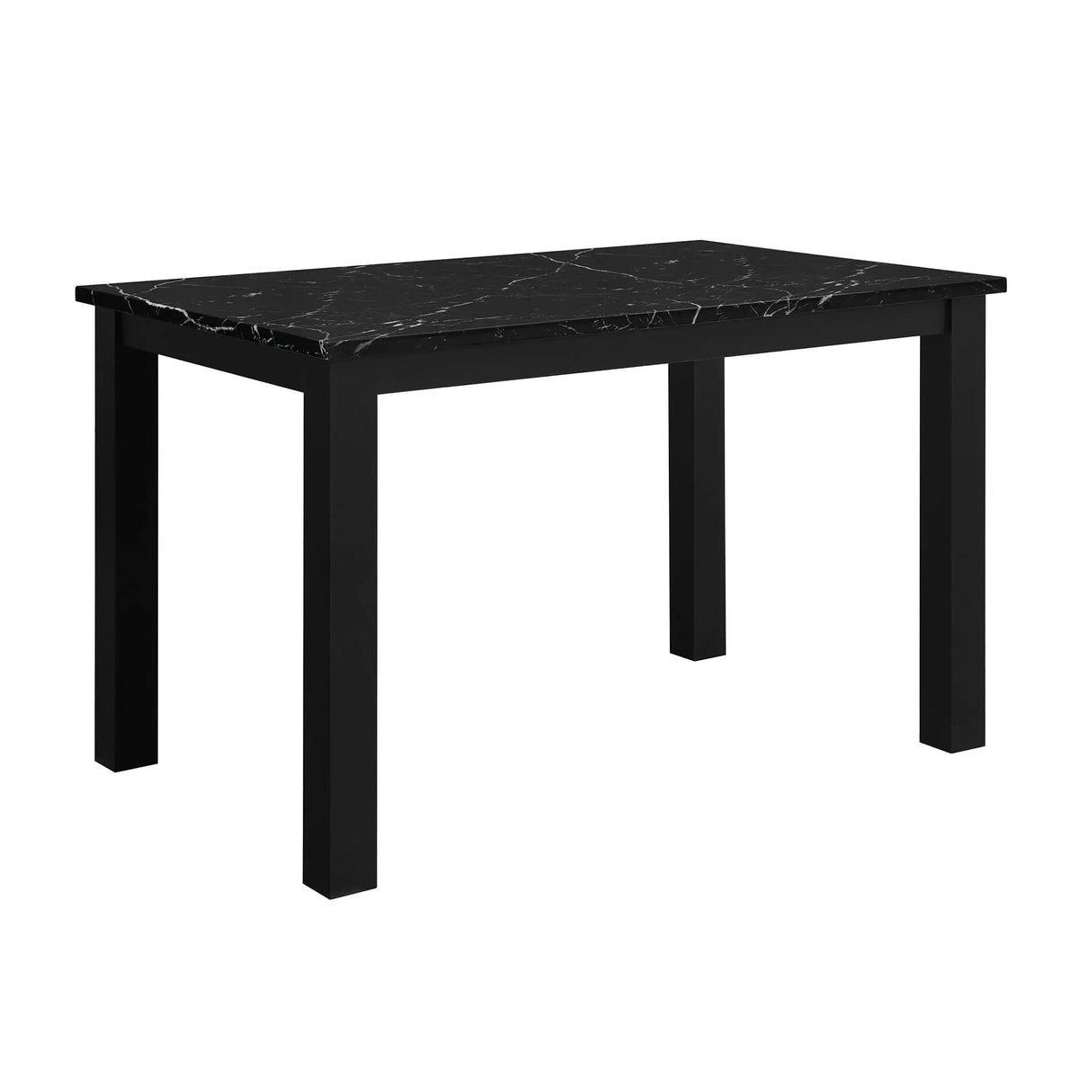 Sarang Dining Table And Chairs Set | Faux Marble Top | 4 Silver Chairs | Padded Seating