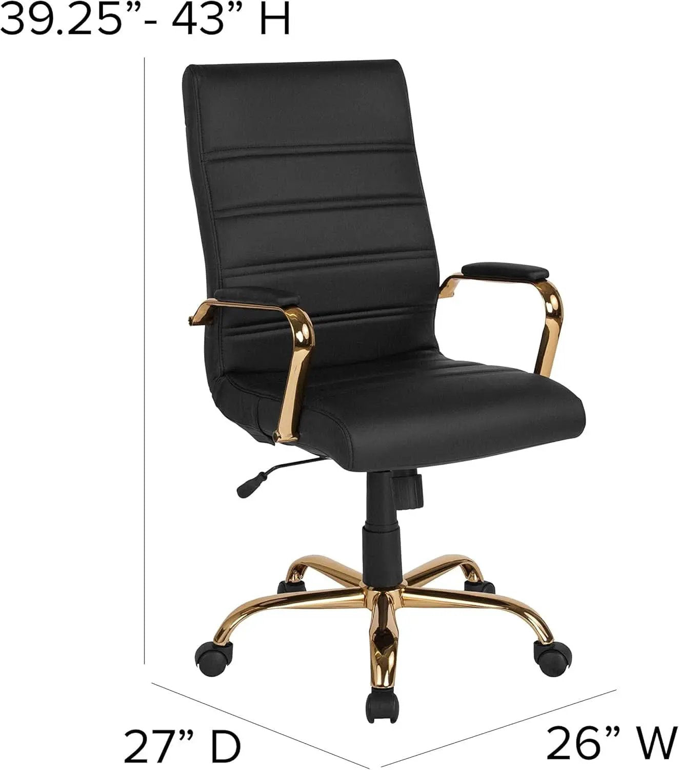 Whitney Black High Back Leathersoft Desk Chair Swivel from PriceLows™