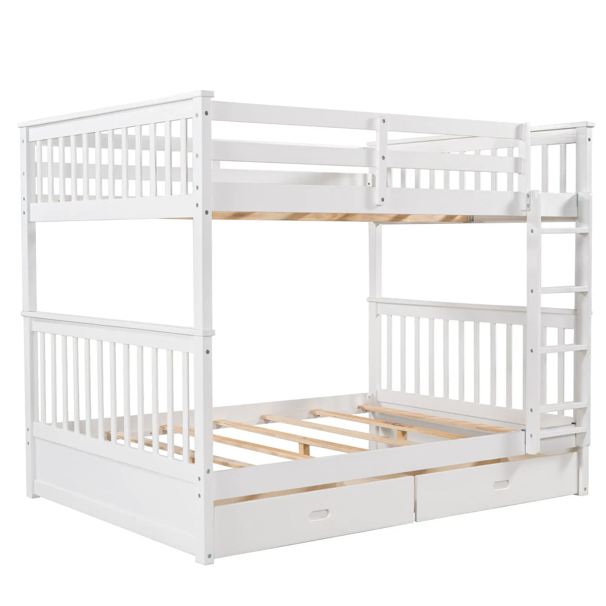 Bunk Bed With Ladders | 2 Storage Drawers | Space-Saving Design | Sleepover Ready