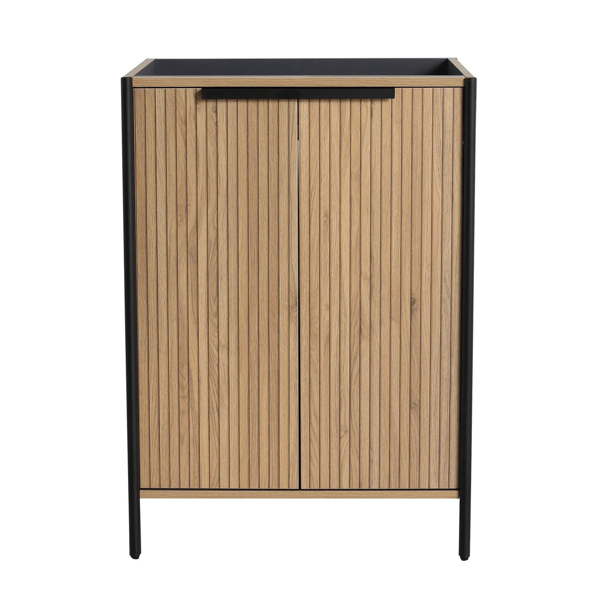 Contemporary Freestanding Bathroom Vanity With Adjustable Shelves | 5 Pieces | Stainless Steel & Metal | Bathroom