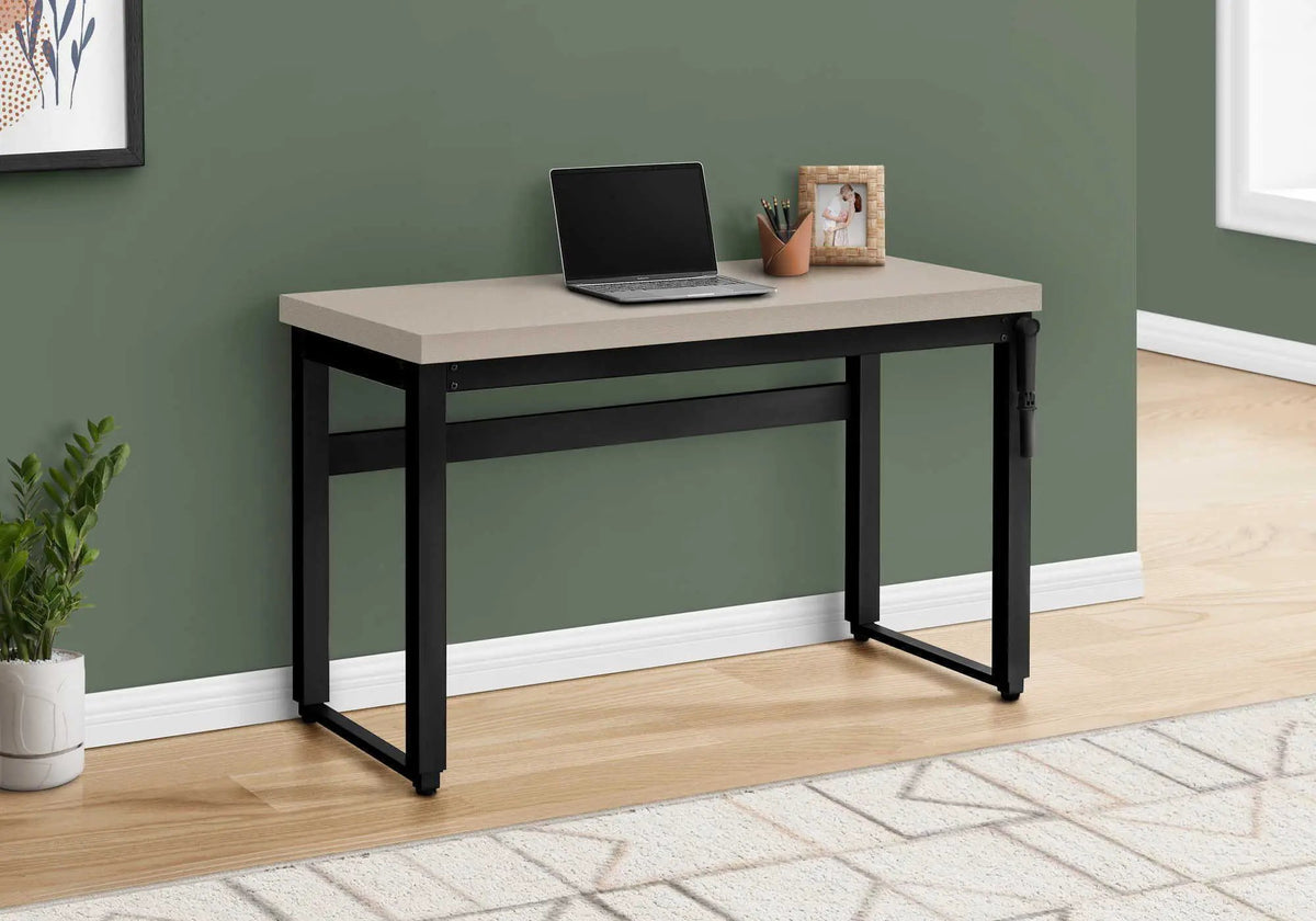 Adjustable Standing Computer Desk | 47.25 Inch Width | Thick Panel Tabletop | Contemporary Design