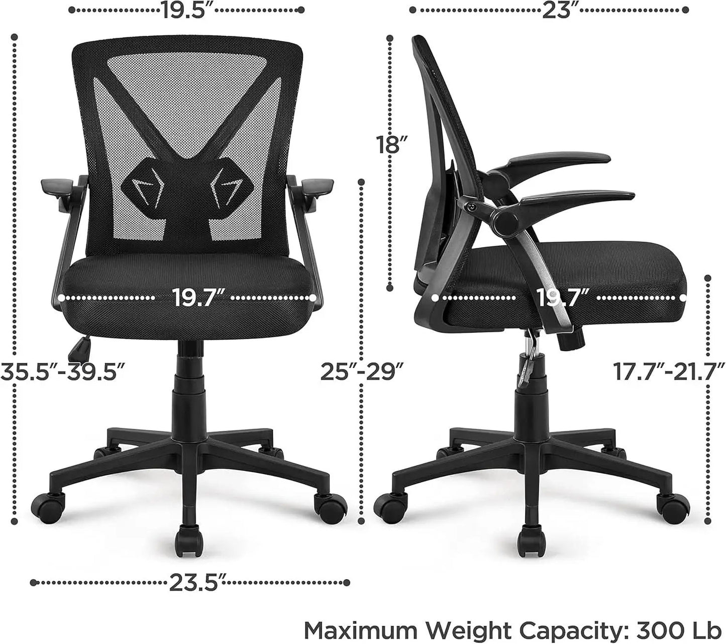 Black Ergonomic Mesh Office Chair With Adjustable Height from PriceLows™