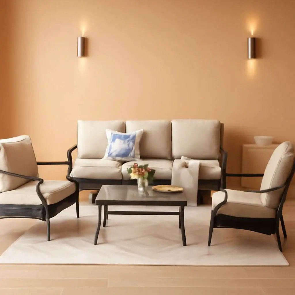 Outdoor Patio Conversation Set Wicker Waterproof Cushions from PriceLows™
