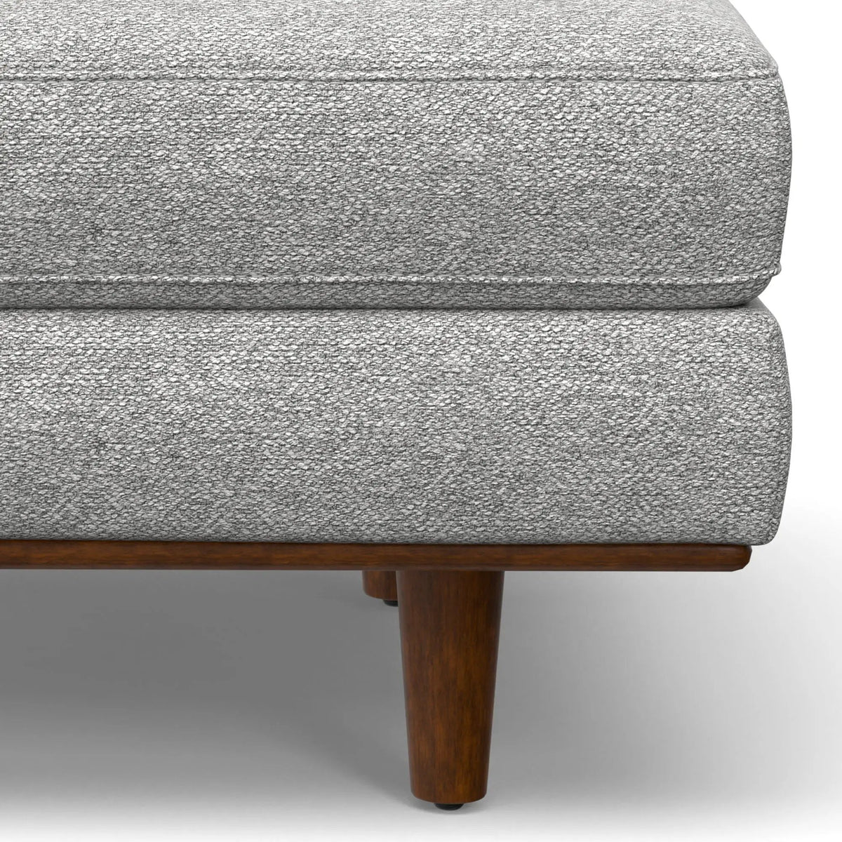 Morrison Handcrafted Ottoman | Mid-Century Modern Styling | Corner-Blocked Frame | 33 Inch Width