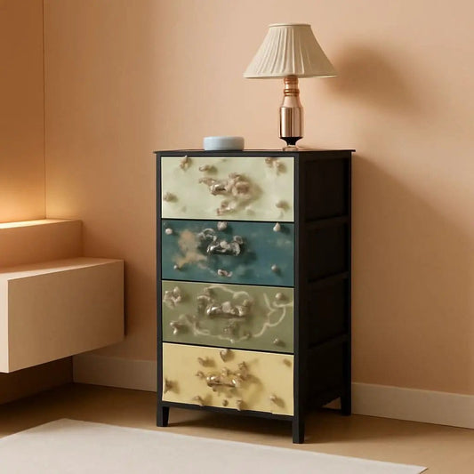 4 Drawer Dresser Nightstand With Wood Top For Bedroom from PriceLows™