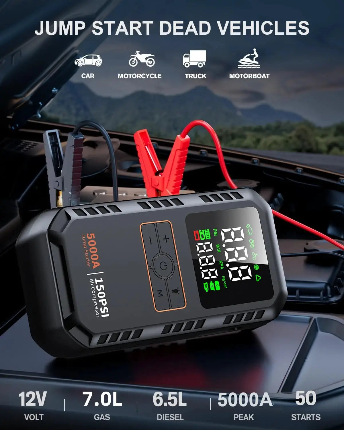 4 In 1 Jump Starter | 18000mAh | PriceLows™