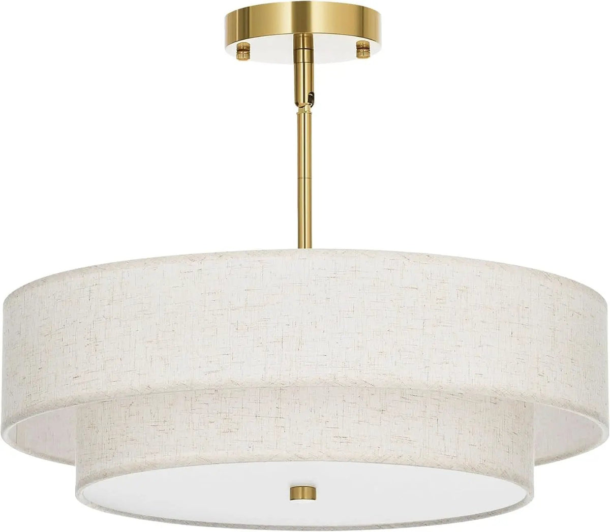 4 Light Drum Chandelier 18 Inch Antique Brass Pendant Light from PriceLows™