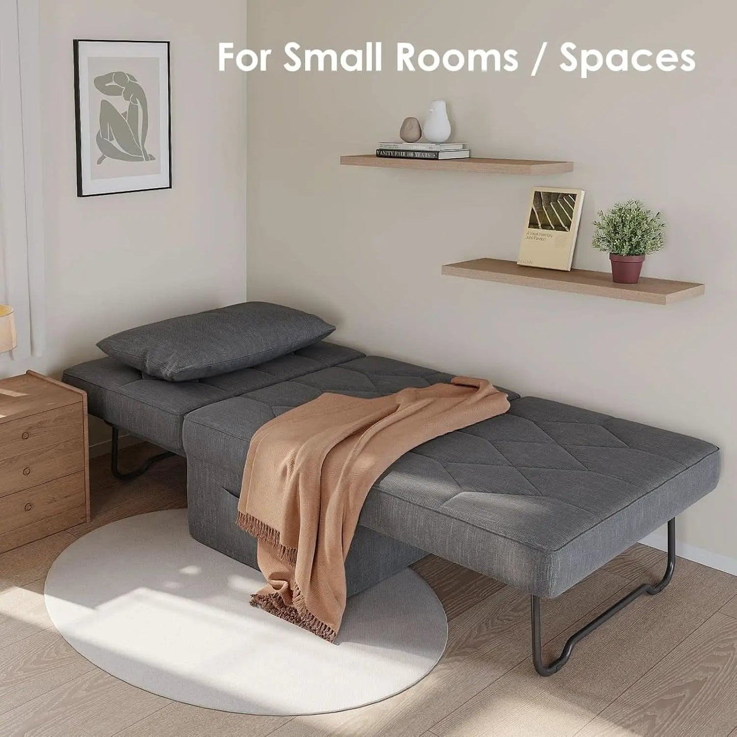 4 In 1 Convertible Sleeper Sofa Bed With Ottoman from PriceLows™