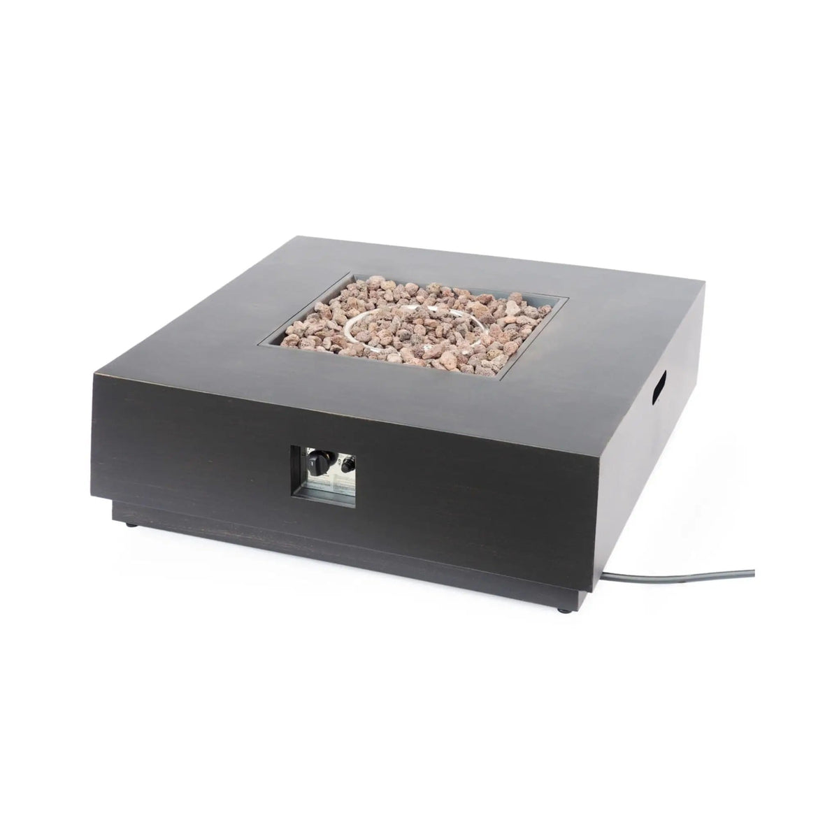 40-Inch 50K BTU Modern Outdoor Square Iron Backyard Patio Fire Pit | 40 Inch | Iron | Outdoor Living