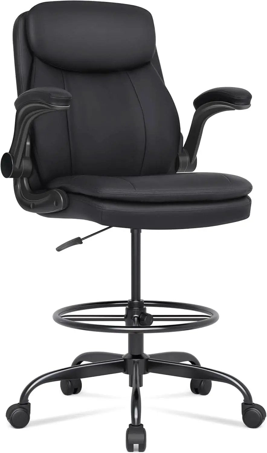 Adjustable Height Leather Drafting Chair For Standing Desk from PriceLows™