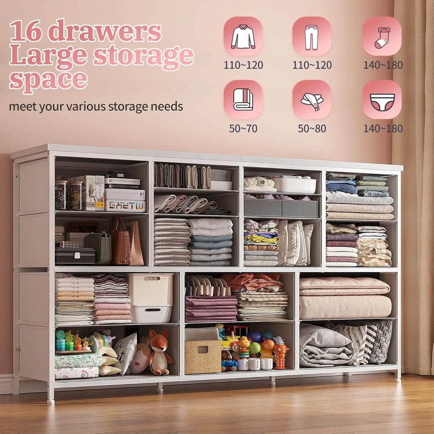 White Dresser TV Stand With Power Outlet And USB 51In Wide from PriceLows™