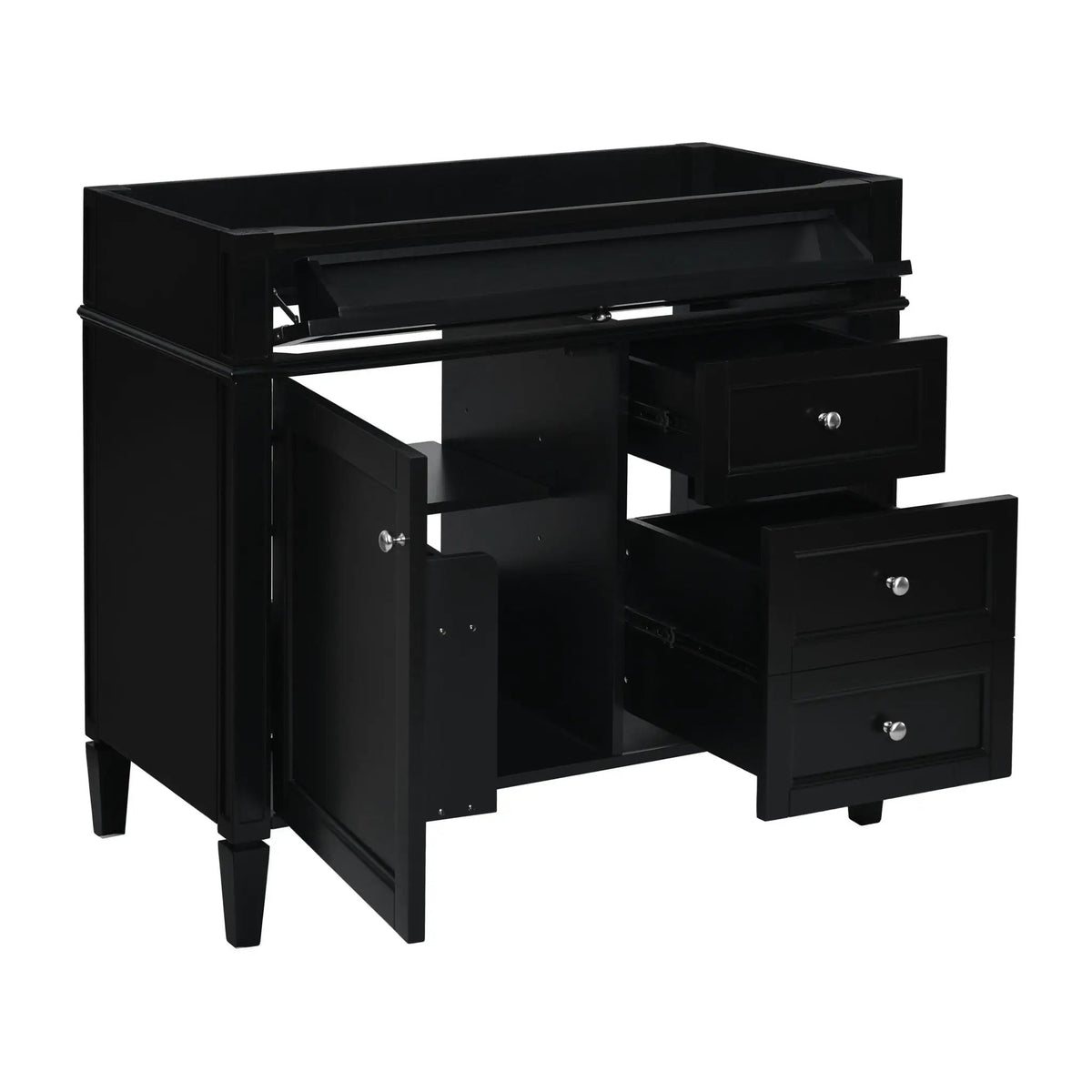 Bathroom Vanity | 3 Drawers | Blue Finish | Tip Out