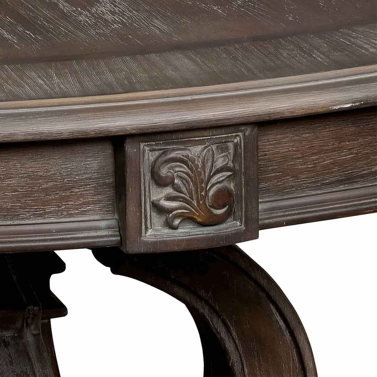 Round Dining Set | 7-Piece | Rustic Style | Pedestal Base Table With Side Chairs