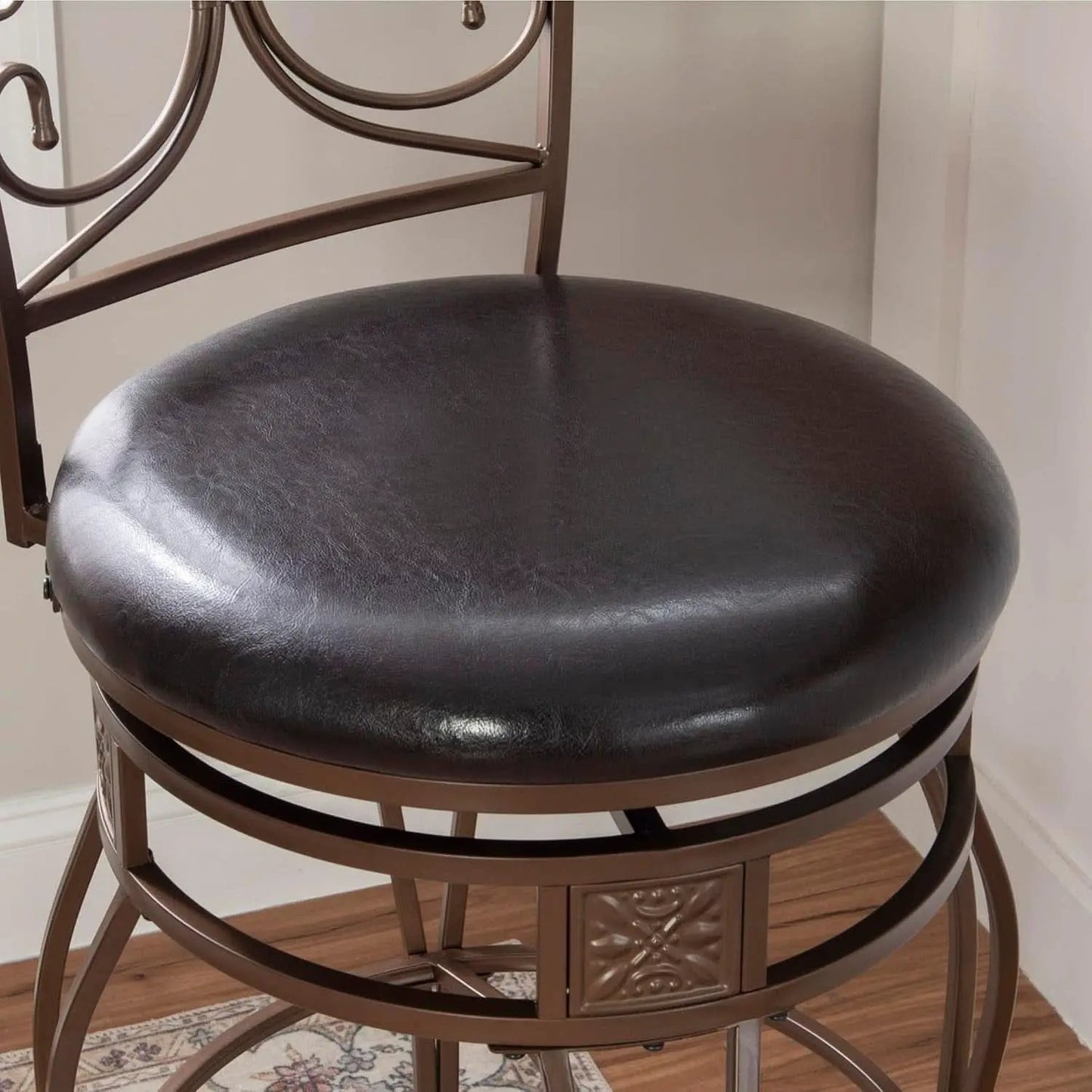 Big And Tall Bar Stool Dark Bronze Bar Height Swivel from PriceLows™