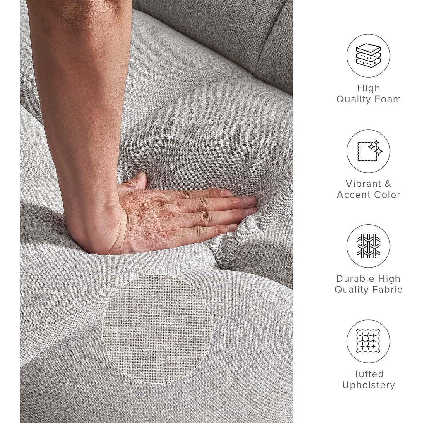 Gray Fabric Twin Futon Sofa Bed With Arms For Small Rooms from PriceLows™