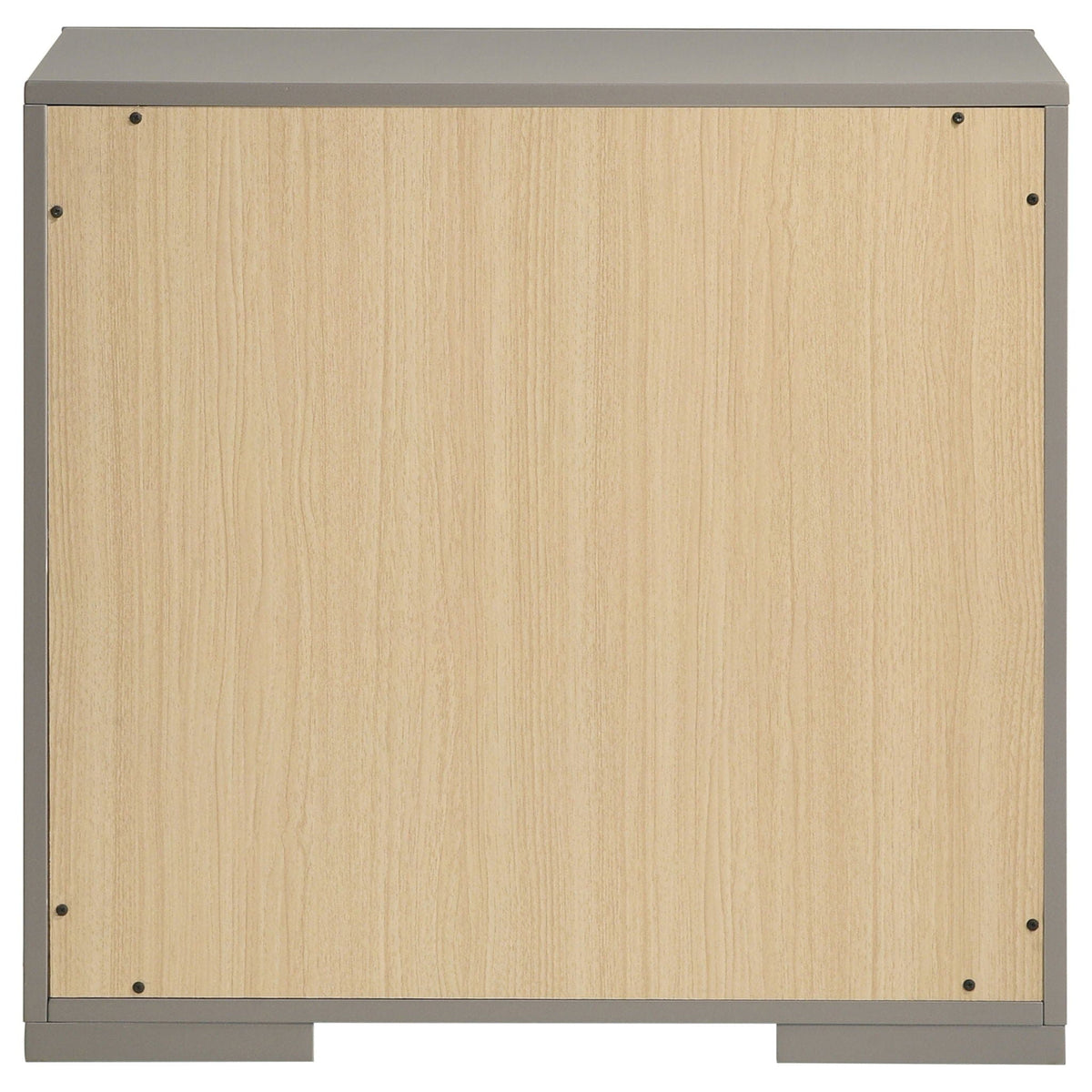 Ives 2-drawer Nightstand Bedside Table Grey High Gloss | 25.5 x 15.5 x 24.5 in | 2-Drawer | Bedroom