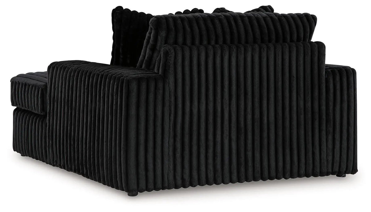 Midnight Madness Oversized Chaise | Jumbo Corduroy Upholstery | Plush Cozy Seating | 64 Inch Length