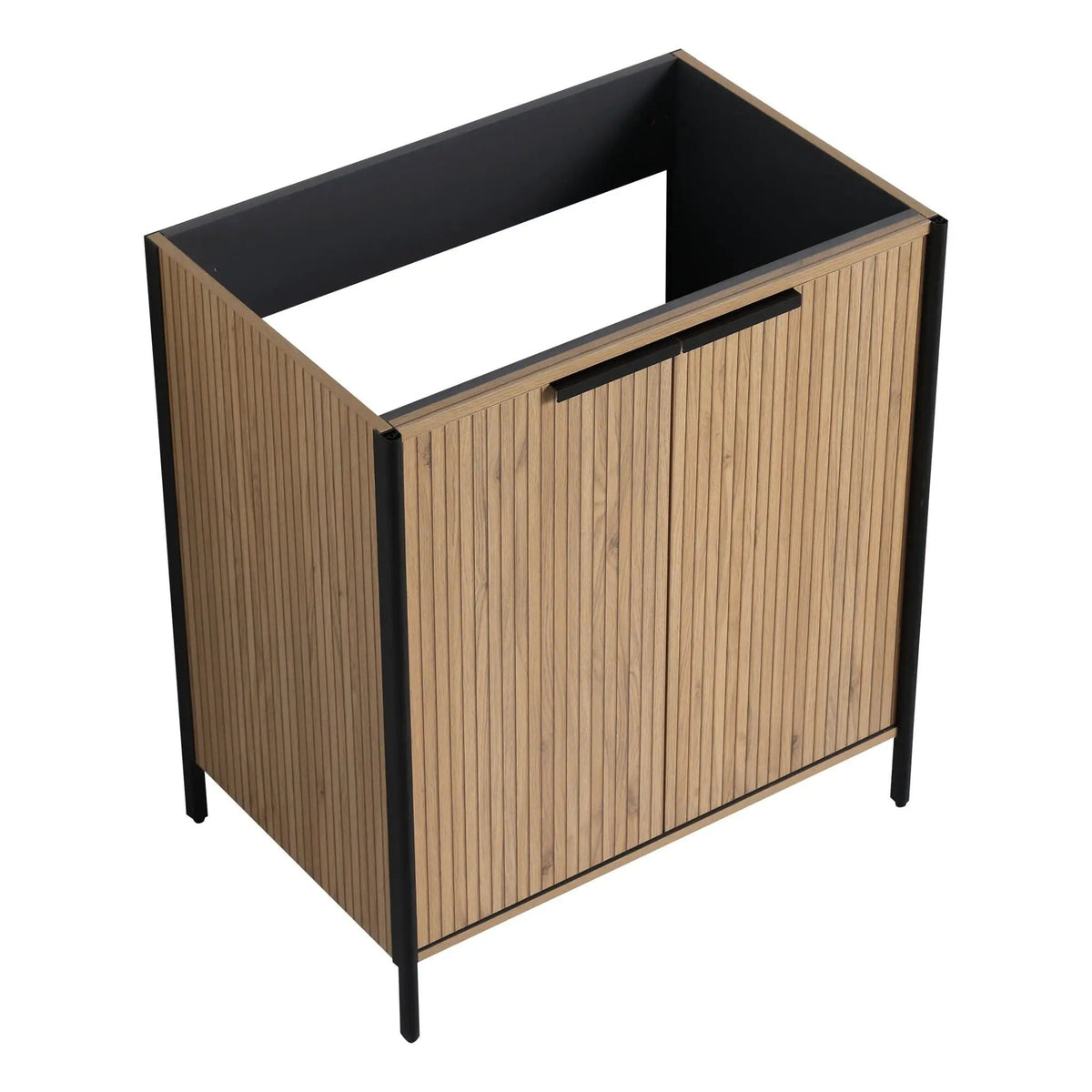 Contemporary Freestanding Bathroom Vanity With Adjustable Shelves | 5 Pieces | Stainless Steel & Metal | Bathroom