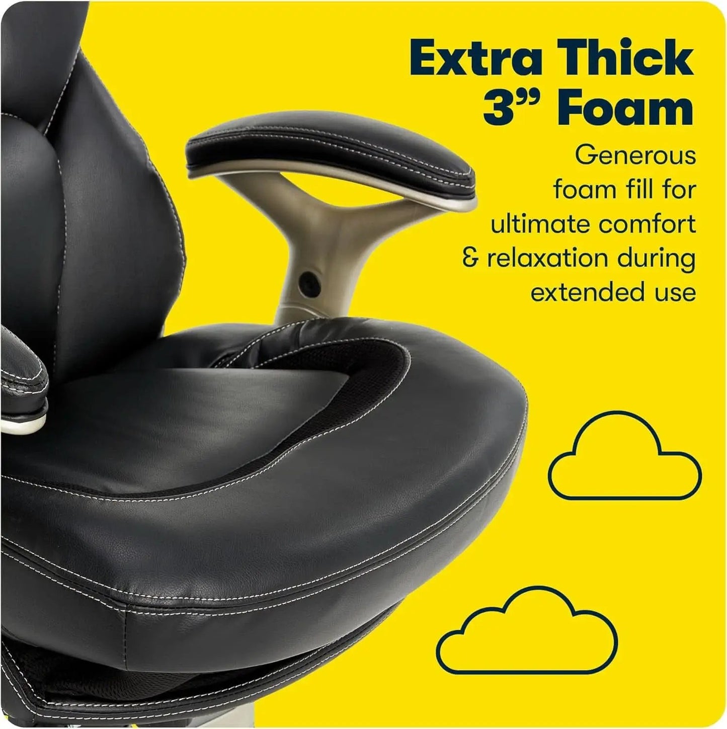 Ergonomic Office Chair Back In Motion Lumbar Support Black from PriceLows™
