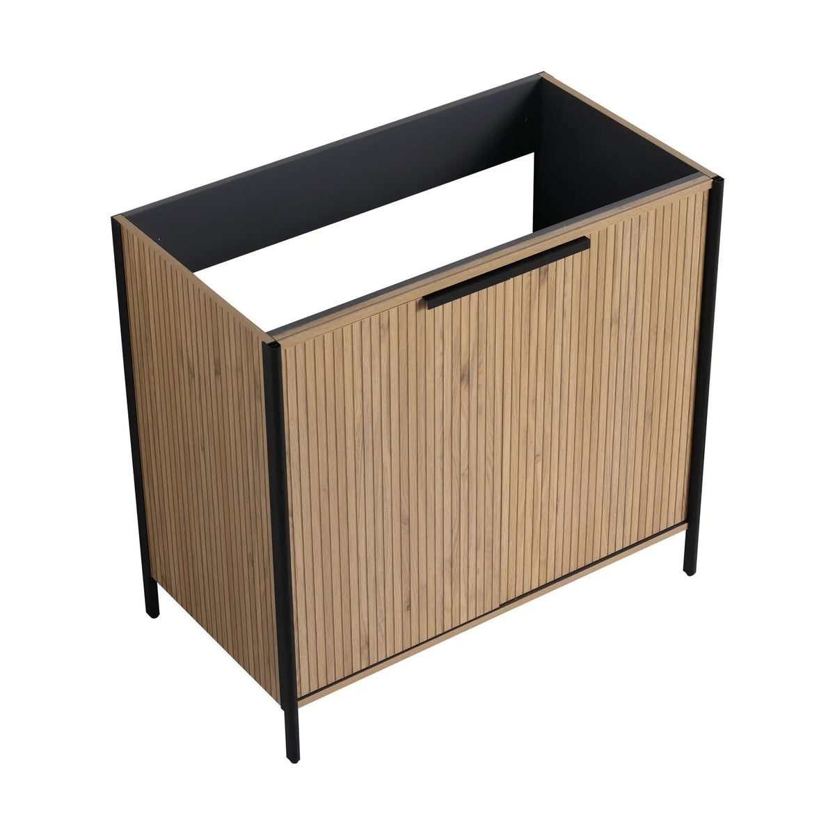 Contemporary Freestanding Bathroom Vanity With Adjustable Shelves | 5 Pieces | Stainless Steel & Metal | Bathroom