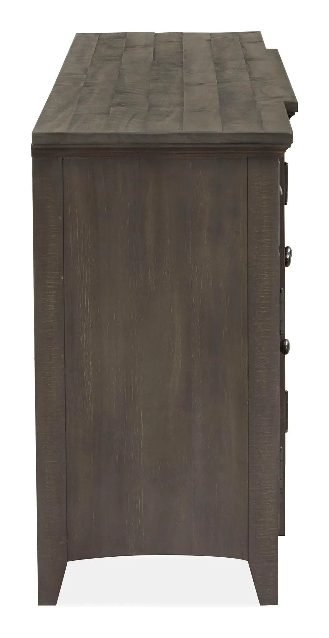 Westley Falls Entertainment Console | Wood Framed Glass Doors | Felt Lined Top Drawers | 70 Inch Width