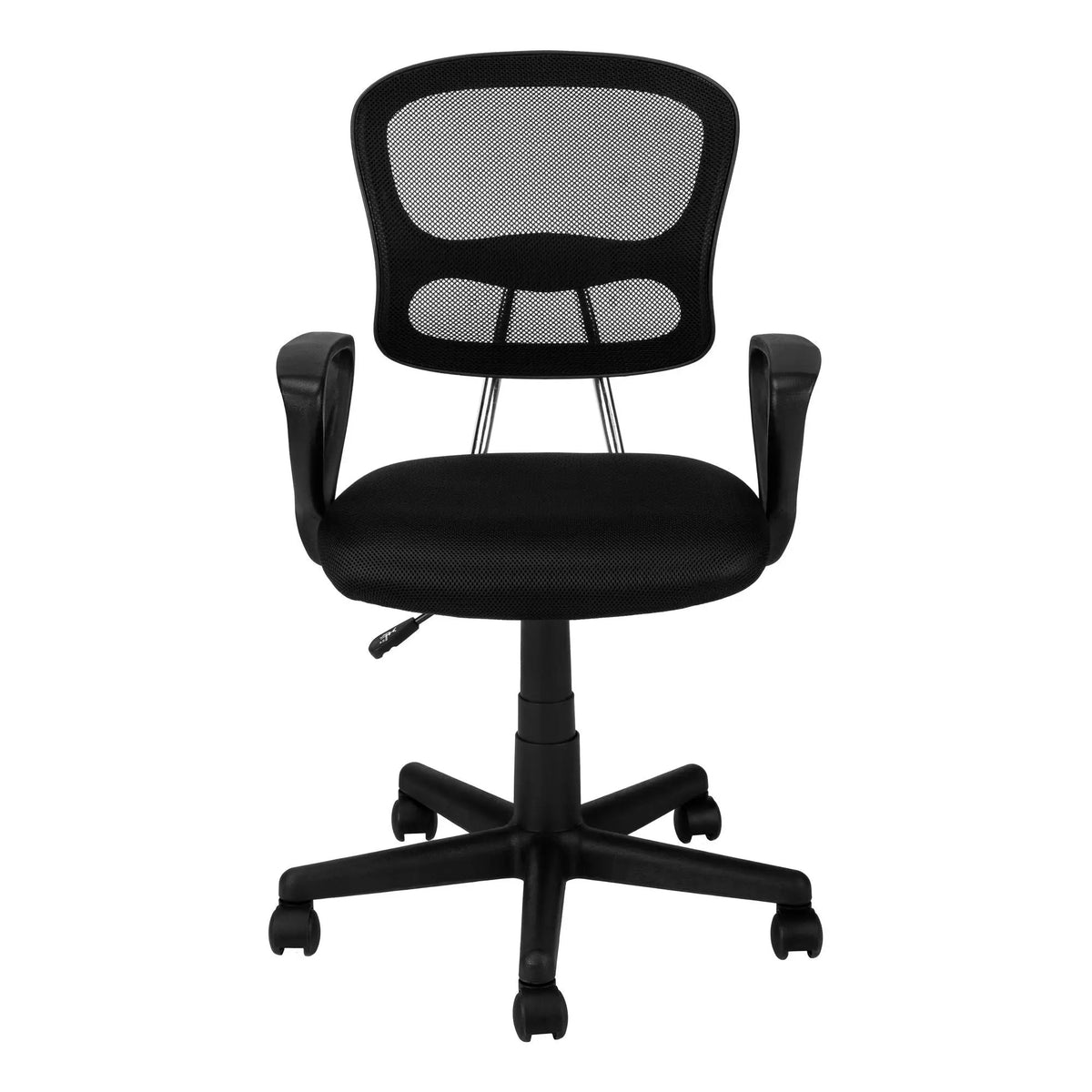 Black Mesh Office Chair | Extra-Wide Ergonomic Backrest | Adjustable Height | 360 Degree Swivel