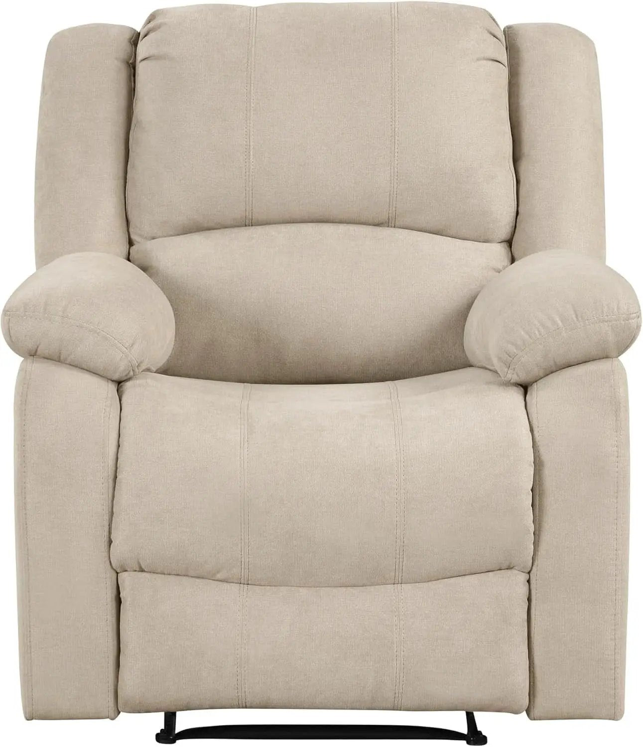 Oatmeal Wall Hugger Manual Recliner Chair For Living Room from PriceLows™