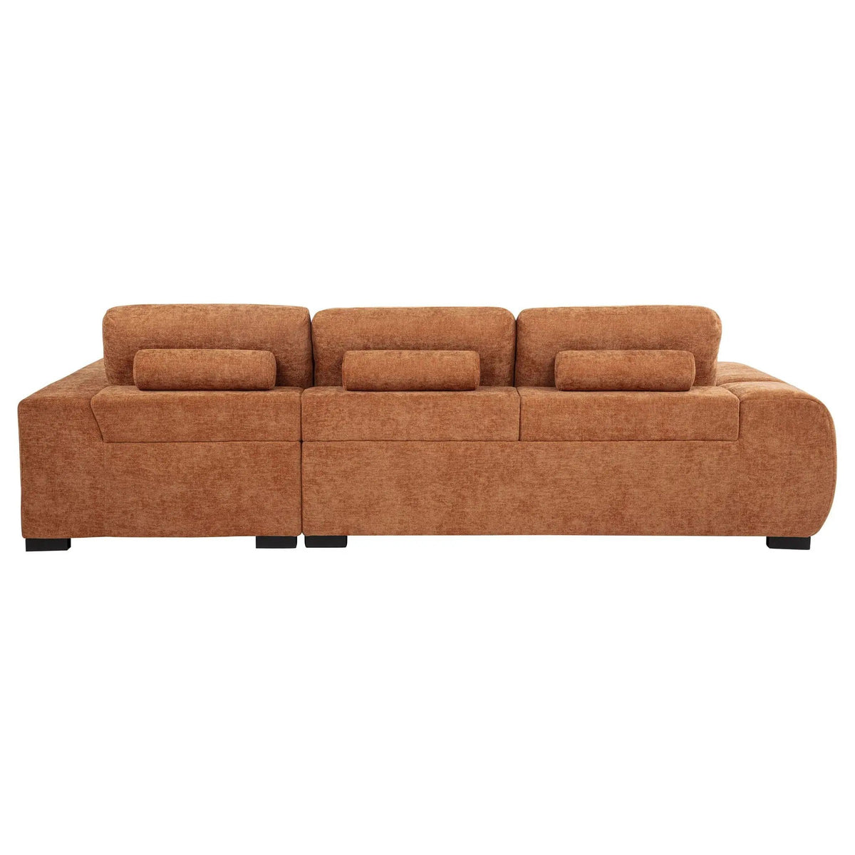Octavia Upholstered Sectional Chaise Sofa | 119.25 x 79.5 x 35.5 in | Living Room Furniture | Orange