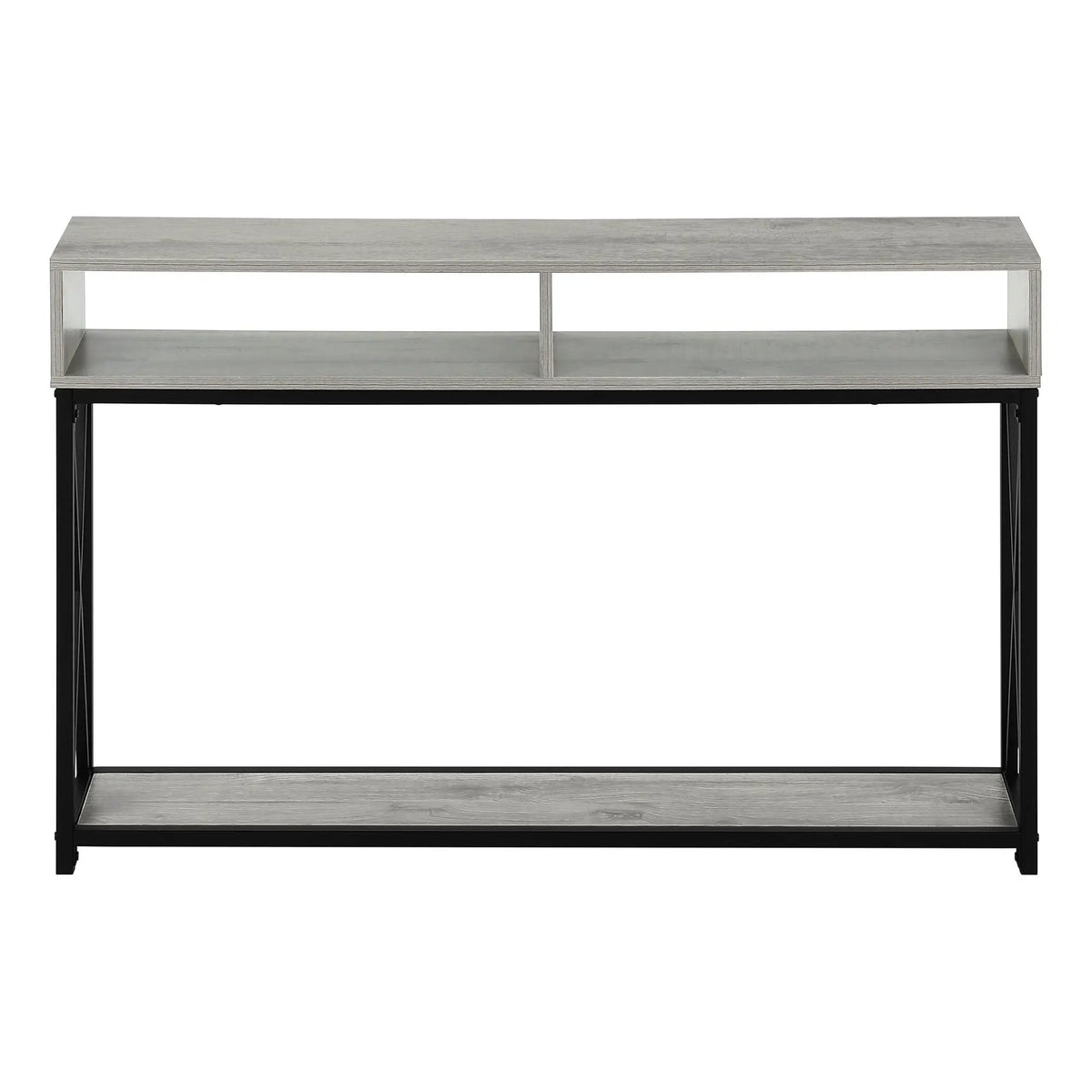 Wood-Look Entryway Console Table | 47.25 Inch Width | Metal X-Frame | Contemporary Design