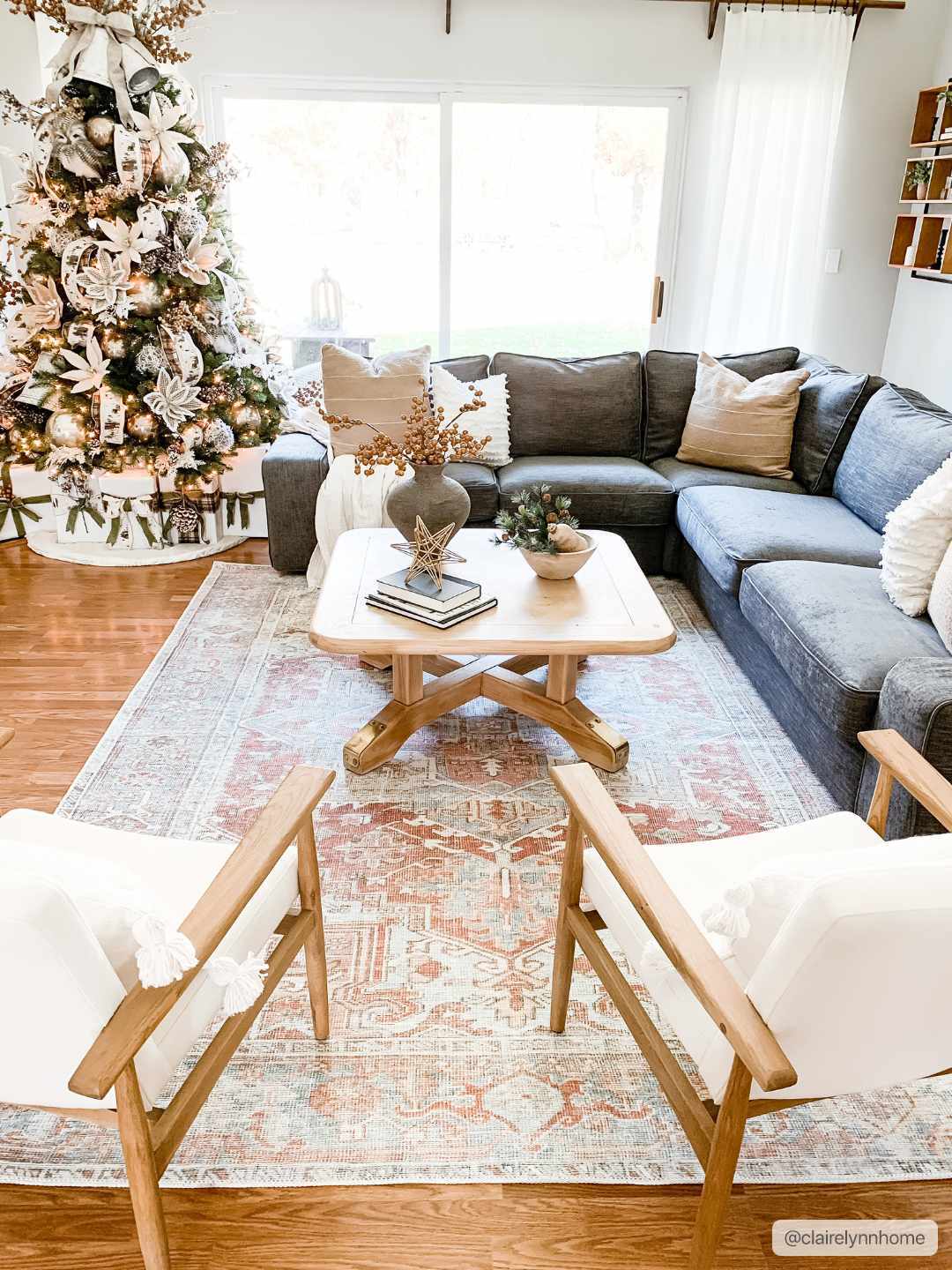 Maayon Medallion Rust Washable Area Rug from PriceLows™