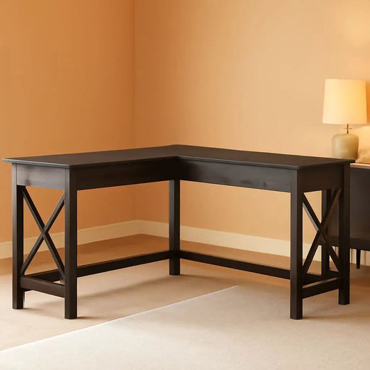 60 Inch L Shaped Desk Modern Farmhouse Home Office from PriceLows™