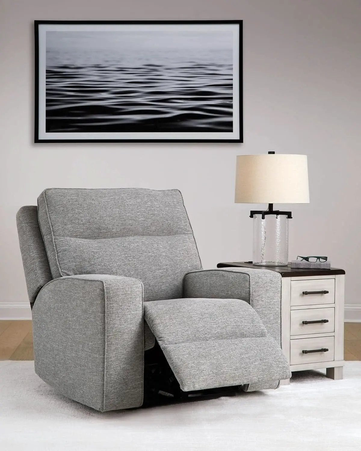 Gray Power Recliner With Adjustable Comfort For Living Room from PriceLows™