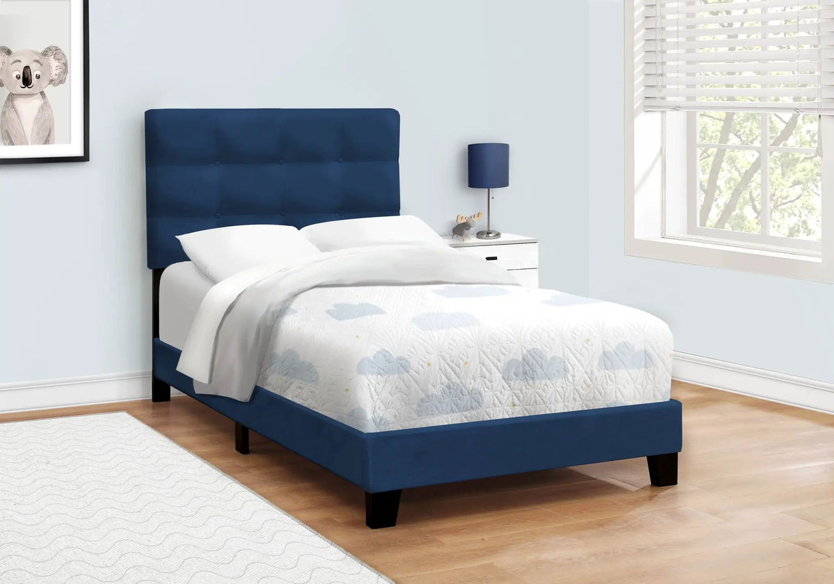 Upholstered Platform Bed Frame | Transitional Style | Frame Only | Thick Foam Padding
