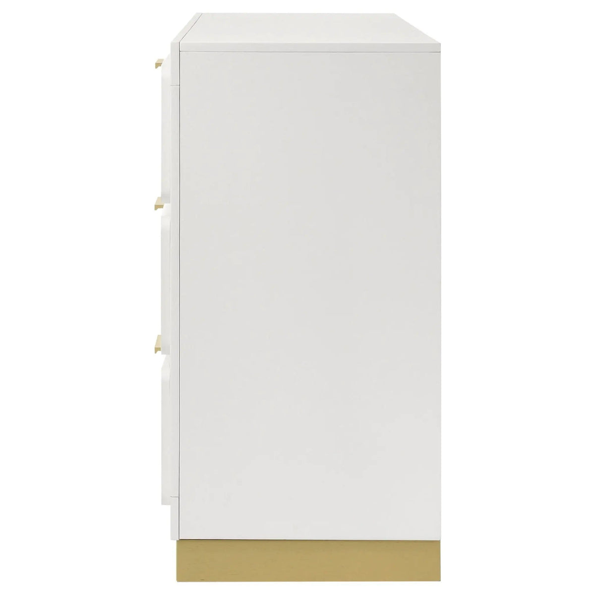Caraway 6-drawer Dresser | 59 x 17.25 x 34.75 in | Rubberwood & Engineered Wood | White