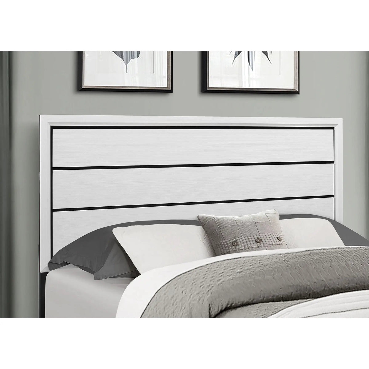 Mirage Panel Bed | Contemporary Panel Headboard | Rubber Wood Construction | 86 Inch Length