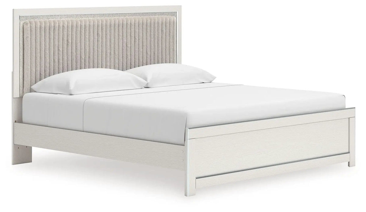 Zuraleus Upholstered Panel Platform Bed With Roll Slats | 4 Pieces | Bedroom Furniture | Bedroom