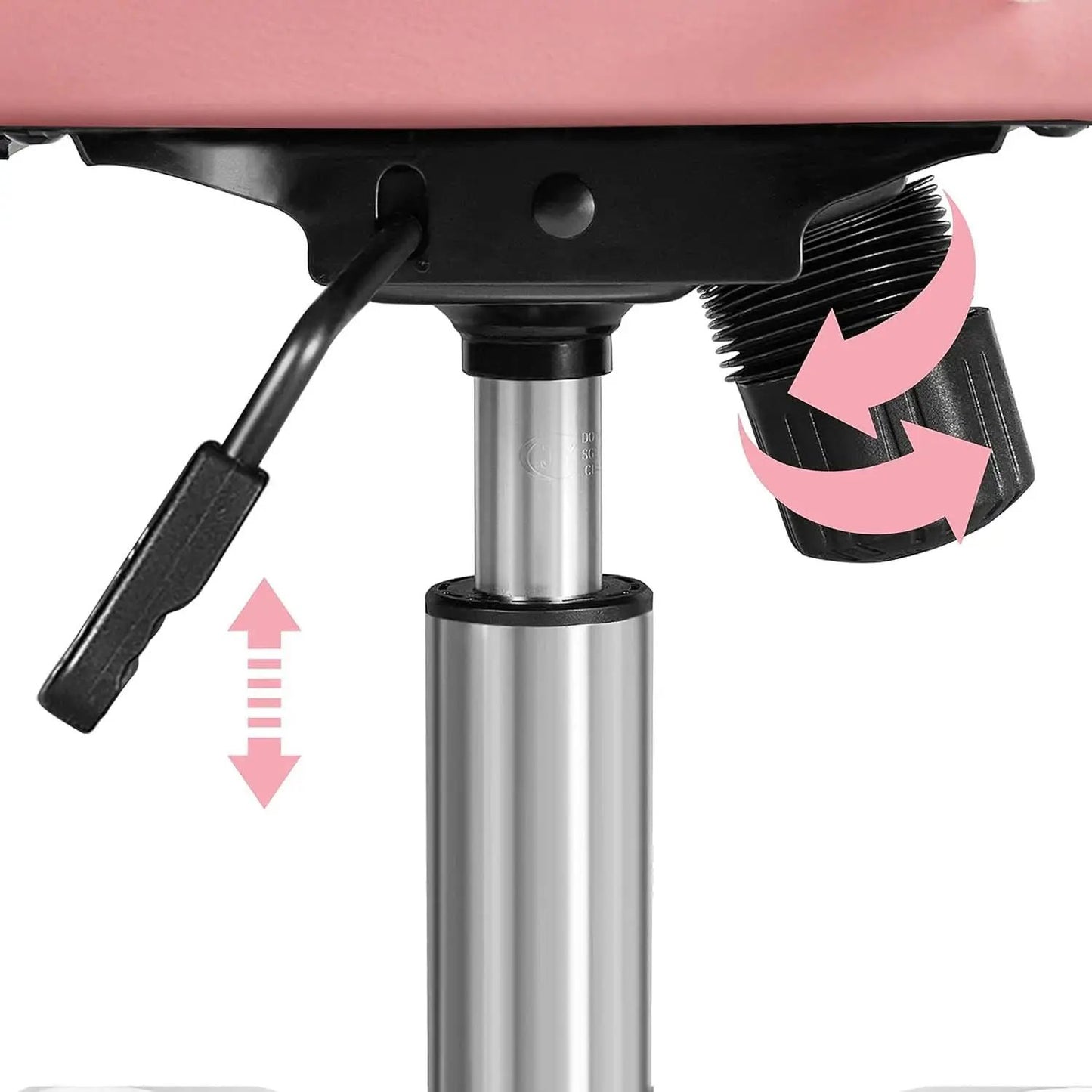 Pink Mid Back Office Chair With Arms 360 Degree Swivel from PriceLows™